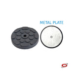 Carica l'immagine nel visualizzatore Galleria, Tamponi TONDI con piastra METALLICA | Per ponti sollevatori a due colonne | J.A.B. BECKER | ATH | HOFMANN | HERMANN | Tamponi a cuffia | CUF120/110M-1FA