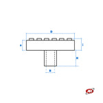 Carica l'immagine nel visualizzatore Galleria, Tampone a cuffia con stelo metallico per sollevatori da fossa/sottoponte | SUPPORTI PER CRIC DA FOSSA | Martinetto, cric e cavalletti | J125