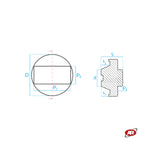 Load image into Gallery viewer, Rubber Pad for Trolley Jack | DEEP CROWN (Ø 46 mm) | Marketplace | Amazon and eBay | SPECIFIC: BMW, MINI, OPEL | Vehicle Support Pad | Anti-Slip | J65P-Dx1