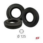 Load image into Gallery viewer, Tread | Black Recycled Rubber Tires | Dust | Diameter 125 mm | 125/37.5-50 | AN12537050PW