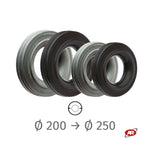 Charger l'image dans la visionneuse de galerie, Bande de roulement | Pneus en caoutchouc | Standard | Noir ou gris | Diamètre 200, 225 ou 250 mm | Composants de roues industrielles