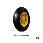 Carica l'immagine nel visualizzatore Galleria, Ruota pneumatica per carriole in nucleo in LAMIERA VERNICIATA | Battistrada A | 14“x3.50-8 | 360x85 | Foro a boccola con asse M12X170 | PR2603-4