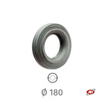 Charger l'image dans la visionneuse de galerie, Bande de roulement | Anneau en caoutchouc | Standard | Noir ou gris | Diamètre 180 mm | 45-90 ou 50-100 | Composants de roues industrielles