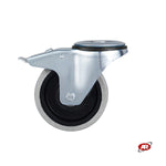 Carica l'immagine nel visualizzatore Galleria, Ruote in gomma elastica | SUPPORTO | ROTANTE | GRIGIA | Scorrimento gabbia a rullini