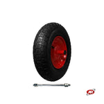 Carica l'immagine nel visualizzatore Galleria, Ruota pneumatica per carriole in nucleo in LAMIERA VERNICIATA | Battistrada DC | 16“x4.00-8 | 400x100 | Foro a boccola o cuscinetti | M12X210 o M12X170