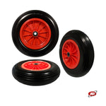 Load image into Gallery viewer, Puncture-proof wheel for wheelbarrows | Nautical trolleys | Plastic core | 14" x 3.50-8 | 360 x 85 | A tread | 20 mm bushing or roller cage