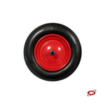 Carica l'immagine nel visualizzatore Galleria, Ruota antiforatura PER CARRIOLE in nucleo in LAMIERA | 14“x3.50-8 | 360x85 | Foro a boccola di 12 mm | Battistrada A | Asse M12X210 o M12X170