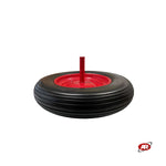 Carica l'immagine nel visualizzatore Galleria, Ruota antiforatura PER CARRIOLE in nucleo in LAMIERA | Battistrada A | 14“x3.50-8 | 360 x 85 | Asse fisso 20X240 | FFP2603S-20X240