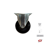 Carica l'immagine nel visualizzatore Galleria, Ruota con struttura MONOLITICA in RESINA FENOLICA TERMOINDURENTE con SUPPORTO | PIASTRA | Per carichi MEDI e ALTE temperature -20/+280 °C