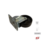 Carica l'immagine nel visualizzatore Galleria, Ruota con struttura MONOLITICA in RESINA FENOLICA TERMOINDURENTE con SUPPORTO | PIASTRA | Per carichi MEDI e ALTE temperature -20/+280 °C