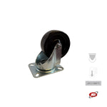 Carica l'immagine nel visualizzatore Galleria, Ruota con struttura MONOLITICA in RESINA FENOLICA TERMOINDURENTE con SUPPORTO | PIASTRA | Per carichi MEDI e ALTE temperature -20/+280 °C