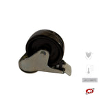 Carica l'immagine nel visualizzatore Galleria, Ruota con struttura MONOLITICA in RESINA FENOLICA TERMOINDURENTE con SUPPORTO | ROTANTE | Per carichi MEDI e ALTE temperature -20/+280 °C