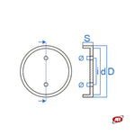 Load image into Gallery viewer, ROUND Pads with METAL Plate | Marketplace | Amazon and eBay | For Two-Post Lifts | NUSSBAUM | AMI | Cap Pads | CUF125/120M2Fx4 | SET of 4 pcs