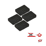 Carica l'immagine nel visualizzatore Galleria, Set da 4pz | Marketplace | Amazon ed eBay | SERIE B | Tamponi appoggio UNIVERSALI in GOMMA PIENA | FIANCHI ONDULATI | Per ponti sollevatori a forbice