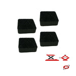 Carica l'immagine nel visualizzatore Galleria, Set da 4pz | Marketplace | Amazon ed eBay | SERIE B | Tamponi appoggio UNIVERSALI in GOMMA PIENA | FIANCHI ONDULATI | Per ponti sollevatori a forbice