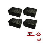 Carica l'immagine nel visualizzatore Galleria, Set da 4pz | Marketplace | Amazon ed eBay | SERIE B | Tamponi appoggio UNIVERSALI in GOMMA PIENA | FIANCHI ONDULATI | Per ponti sollevatori a forbice