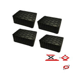 Carica l'immagine nel visualizzatore Galleria, Set da 4pz | Marketplace | Amazon ed eBay | SERIE B | Tamponi appoggio UNIVERSALI in GOMMA PIENA | FIANCHI ONDULATI | Per ponti sollevatori a forbice