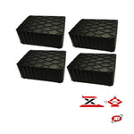 Carica l'immagine nel visualizzatore Galleria, Set da 4pz | Marketplace | Amazon ed eBay | SERIE B | Tamponi appoggio UNIVERSALI in GOMMA PIENA | FIANCHI ONDULATI | Per ponti sollevatori a forbice