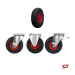 Carica l'immagine nel visualizzatore Galleria, Ruote ANTIFORATURA | FFP1105 | Foam | SUPPORTO a Piastra | Nucleo in plastica | 10“x3.00-4 | 260 x 73 |  Per CARRELLI e alloggi NAUTICI | Porta barca e motori | Trasporto imbarcazioni | Portata 80 Kg