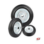 Carica l'immagine nel visualizzatore Galleria, Ruote con nucleo in lamiera zincata | Diametro da 80 a 250 mm | Battistrada da 25 a 50 mm