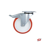 Carica l'immagine nel visualizzatore Galleria, Ruote con nucleo in POLIAMMIDE e rivestimento in POLIURETANO | SUPPORTO | PIASTRA | Foro a boccola