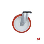 Carica l'immagine nel visualizzatore Galleria, Ruote con nucleo in POLIAMMIDE e rivestimento in POLIURETANO con KIT completo SUPPORTO a ROTANTE in ACCIAIO INOX | Per l'industria agroalimentare | Carichi MEDI