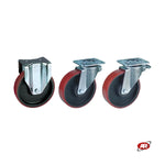 Carica l'immagine nel visualizzatore Galleria, Ruote in GHISA e rivestimento in POLIURETANO | CARICHI ELEVATI | SUPPORTO | PIASTRA