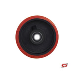 Carica l'immagine nel visualizzatore Galleria, Ruote in GHISA e rivestimento in POLIURETANO | CARICHI ELEVATI | Diametro da 100 a 250 mm | Cuscinetti a sfera