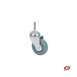 Carica l'immagine nel visualizzatore Galleria, Ruote in gomma grigia con nucleo in polipropilene con SUPPORTO | ROTANTE con codolo filettato