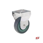 Carica l'immagine nel visualizzatore Galleria, Ruote in gomma grigia con nucleo in polipropilene con SUPPORTO | PIASTRA