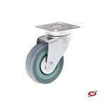 Carica l'immagine nel visualizzatore Galleria, Ruote in gomma grigia con nucleo in polipropilene con SUPPORTO | PIASTRA