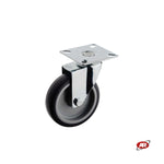 Carica l'immagine nel visualizzatore Galleria, Ruote in gomma termoplastica (TPR) | Ø 125 | GRIGIA | con SUPPORTO | PIASTRA