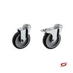 Carica l'immagine nel visualizzatore Galleria, Ruote in gomma termoplastica (TPR) | GRIGIA | Diametro da 75 a 125 mm | SUPPORTO | ROTANTE