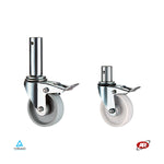 Load image into Gallery viewer, Monolithic wheels for scaffolding in polyamide | NY3S | Diameter from 100 to 200 | ROTARY with steel stem