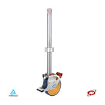 Load image into Gallery viewer, Scaffolding wheels in POLYURETHANE and POLYAMIDE | NYPU3VA | Diameter from 125 to 200 | SUPPORT | ROTARY with threaded aluminum stem