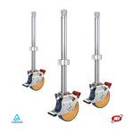 Load image into Gallery viewer, Scaffolding wheels in POLYURETHANE and POLYAMIDE | NYPU3VA | Diameter from 125 to 200 | SUPPORT | ROTARY with threaded aluminum stem