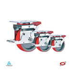 Load image into Gallery viewer, Scaffolding wheels in POLYURETHANE and POLYAMIDE | NYPU4B | Diameter from 125 to 200 mm | SUPPORT | PLATE