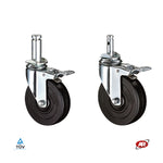 Load image into Gallery viewer, Black Rubber and Polypropylene Scaffolding Wheels | RNTP3S | Diameter 125 | Bushing Hole