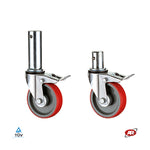 Load image into Gallery viewer, Scaffolding wheels in thermoplastic and polypropylene | TPR3S | STEM | Bushing hole | Diameter 100 or 150 mm