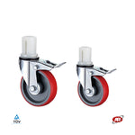 Load image into Gallery viewer, Scaffolding wheels in thermoplastic and polypropylene | TPR3E | TUBE | Bushing hole | Diameter 100 or 150 mm