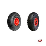 Carica l'immagine nel visualizzatore Galleria, Ruote pneumatica PER CARRELLI in nucleo in plastica | 10“x4.10/3.50-4 | 260x85 | Foro a BOCCOLA o Gabbia a RULLINI di 20 mm | PR1800