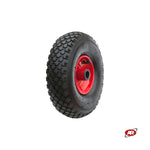 Carica l'immagine nel visualizzatore Galleria, Ruote pneumatica PER CARRELLI in nucleo in LAMIERA verniciata | 10“x3.00-4 | 260x85 | Foro a boccola | Gabbia a RULLINI | Cuscinetti a sfera | di 20 mm | PR1805