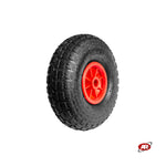 Carica l'immagine nel visualizzatore Galleria, Ruote pneumatica PER CARRELLI in nucleo in plastica | 10“x4.10/3.50-4 | 260x85 | Foro a BOCCOLA o Gabbia a RULLINI di 20 mm | PR1800