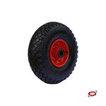 Carica l'immagine nel visualizzatore Galleria, Ruota pneumatica PER CARRELLI in nucleo in LAMIERA verniciata | 11“x4.00-4 | 300 x 85 | Foro gabbia a rullini o cuscinetti a sfera