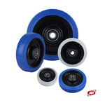 Carica l'immagine nel visualizzatore Galleria, Ruote in gomma elastica | BLU O GRIGIO | Diametro da 100 a 250 mm | Scorrimento cuscinetti a sfera