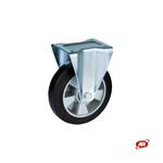 Carica l'immagine nel visualizzatore Galleria, Ruote in gomma elastica | NERA | NUCLEO IN ALLUMINIO | CARICHI ELEVATI | SUPPORTO | PIASTRA