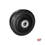 Carica l'immagine nel visualizzatore Galleria, Ruote in gomma elastica | NERA | NUCLEO IN GHISA | Diametro 160 o 200 mm | Cuscinetti a sfera