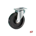 Carica l'immagine nel visualizzatore Galleria, Ruote in gomma elastica | NERA | NUCLEO IN GHISA | carichi elevati | SUPPORTO | PIASTRA