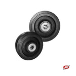 Carica l'immagine nel visualizzatore Galleria, Ruote in gomma elastica | NERA | NUCLEO IN GHISA | Diametro 160 o 200 mm | Cuscinetti a sfera