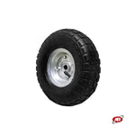 Carica l'immagine nel visualizzatore Galleria, Ruota pneumatica PER CARRELLI in nucleo in LAMIERA verniciata | 10“x4.10/3.50-4 | 260x85 | Foro cuscinetti a sfera 17 mm | PR1804-17D